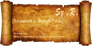 Szombati Renáta névjegykártya
