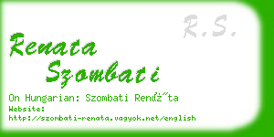 renata szombati business card